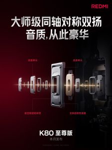 REDMI史上最豪华！K80至尊版搭载行业首款大师级同轴对称双扬